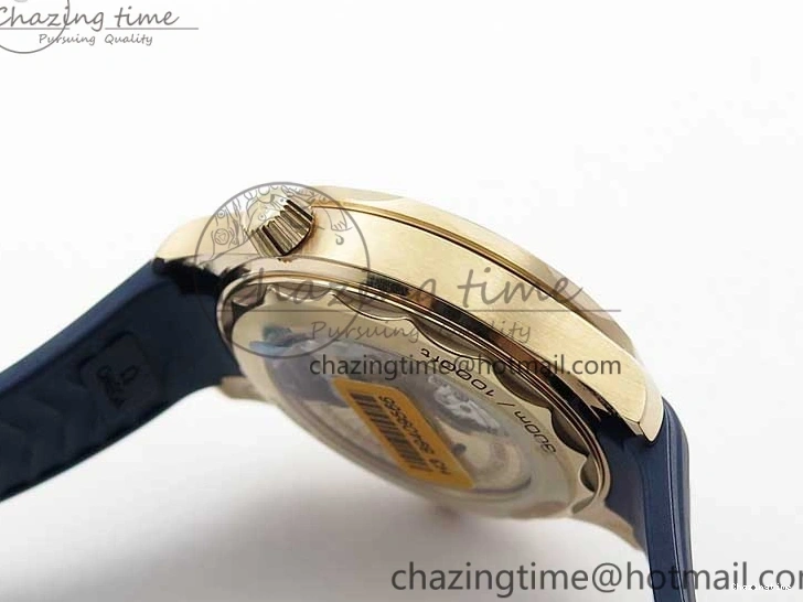 0322 2018 Seamaster Diver 300M RG Blue Ceramic VSF 1:1 Best Edition Blue Dial on Blue Rubber Strap A WeatherProof 7914